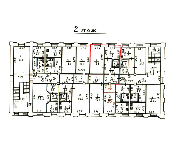 Квартира  площадью 43,30 м² фото 80297