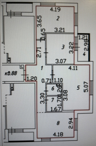 3-к квартира площадью 69 м² фото 74622