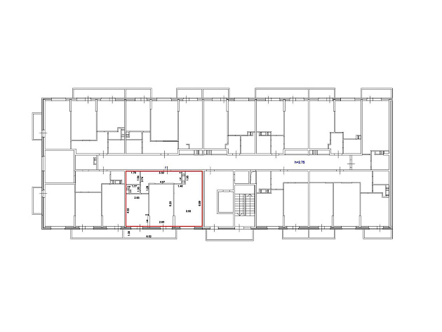 Квартира  площадью 61,40 м² фото 75689